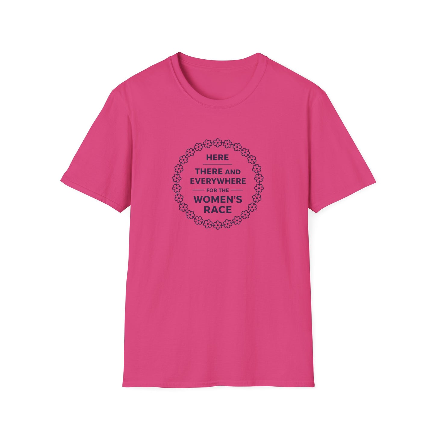 Here, There and Everywhere for the Women’s Race T-Shirt