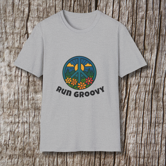 Run Groovy Peace Sign T-Shirt