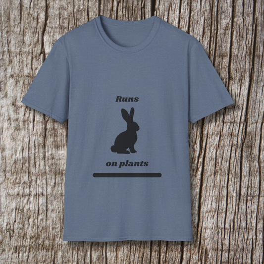 Runs on Plants T-Shirt | Rabbit