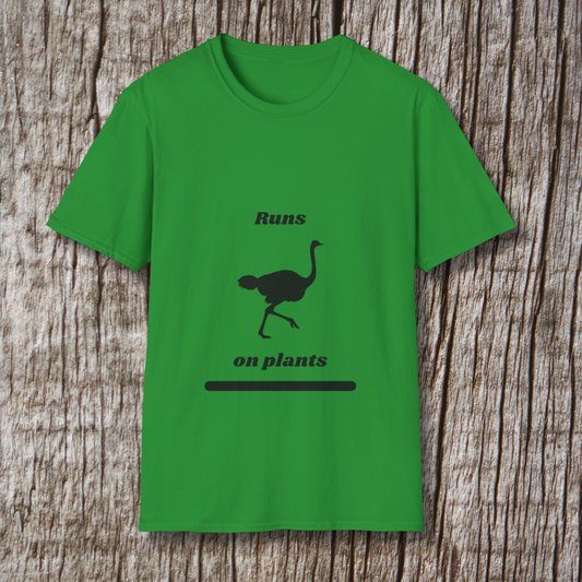 Runs on Plants T-Shirt | Ostrich