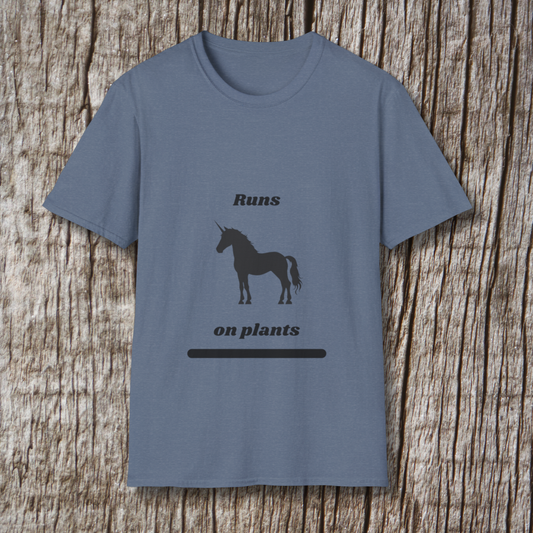 Runs on Plants T-Shirt | Unicorn
